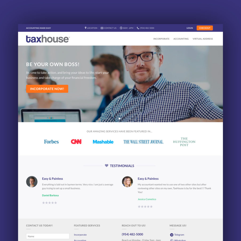 Tax House Website